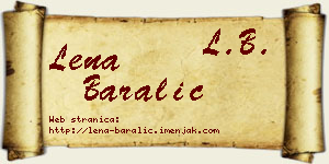 Lena Baralić vizit kartica